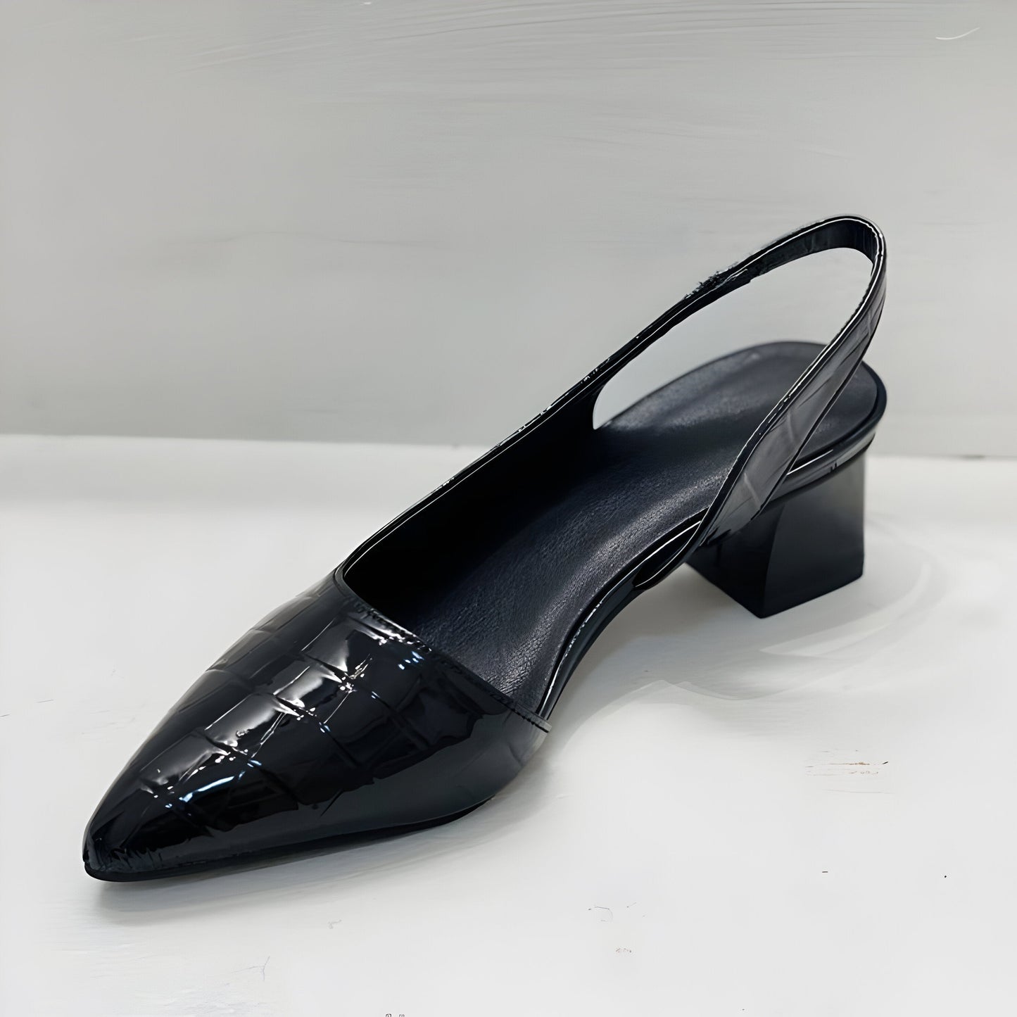 Ortopædiske slingback-sko med hæl til damer