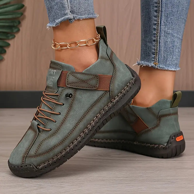 Ortopædiske sneakers med syningsdetaljer til damer