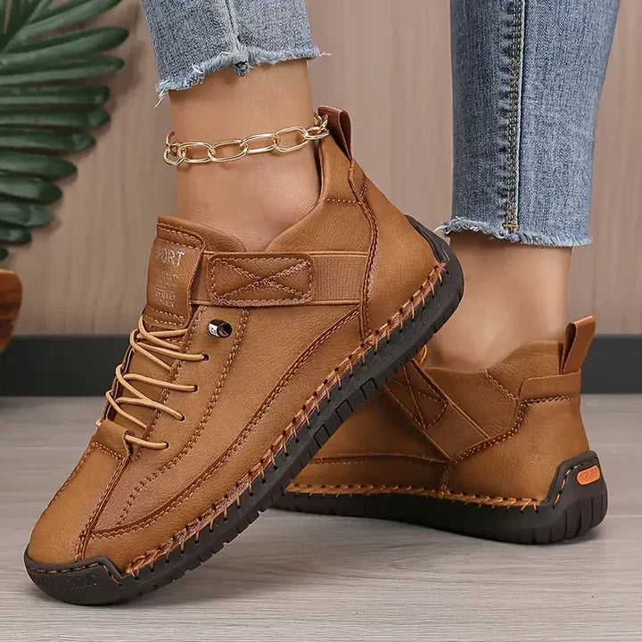 Ortopædiske sneakers med syningsdetaljer til damer