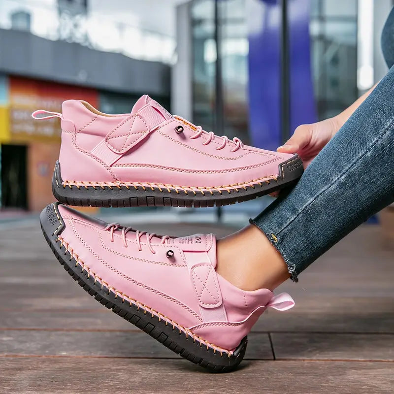 Ortopædiske sneakers med syningsdetaljer til damer