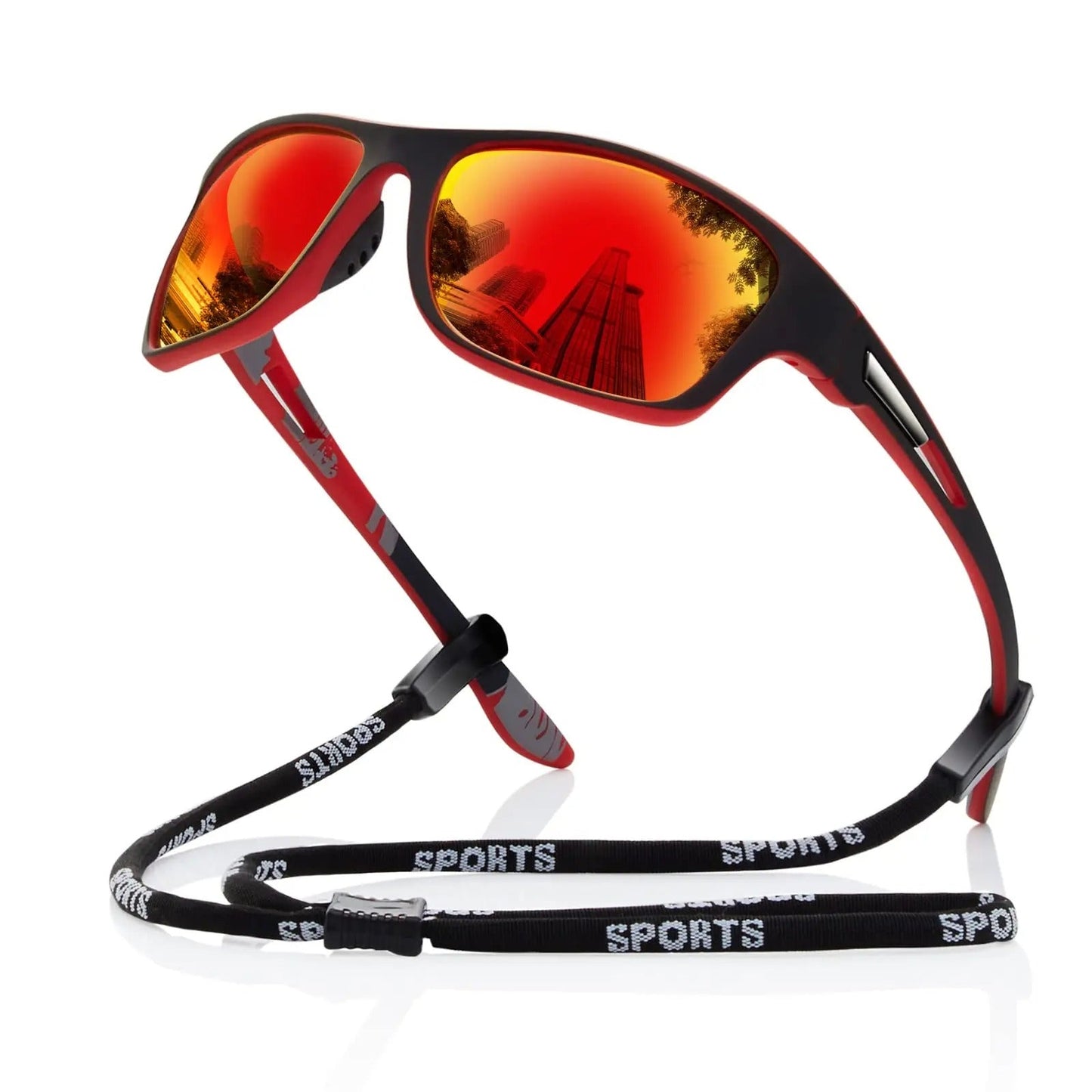Outdoor sportssolbriller - Polariserede glas med strop