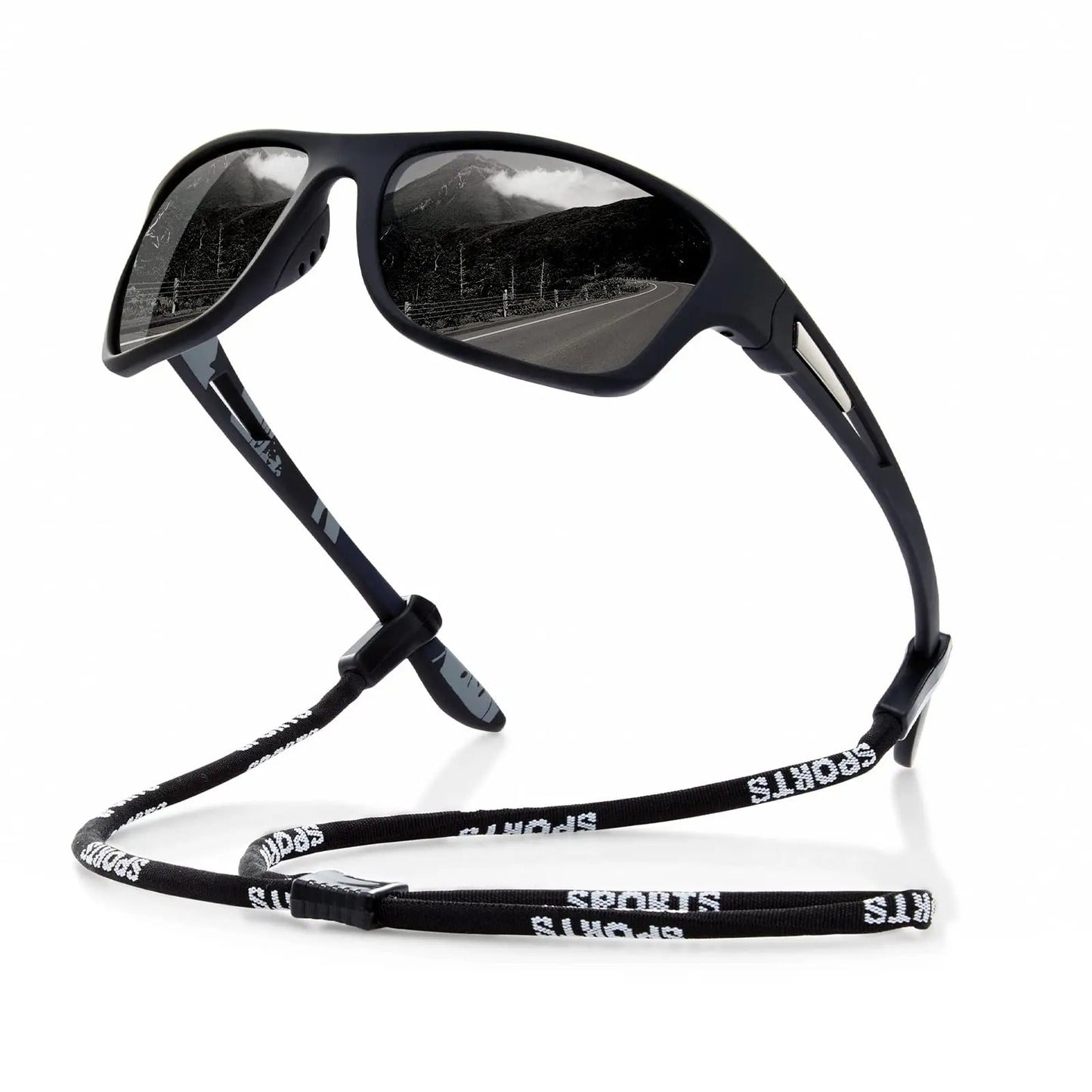 Outdoor sportssolbriller - Polariserede glas med strop