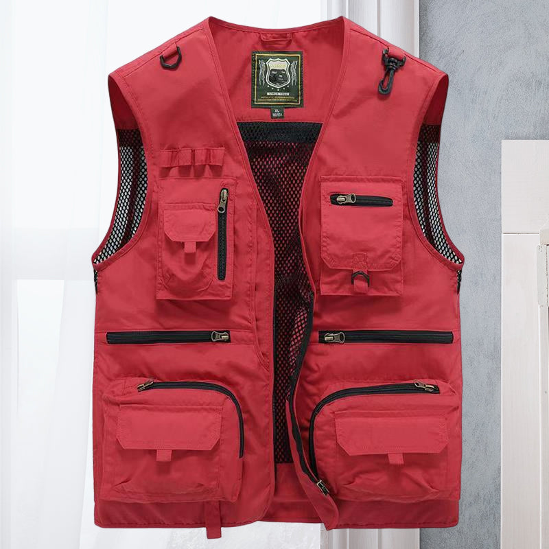 Outdoorvest med flere lommer - Letvægts, åndbar