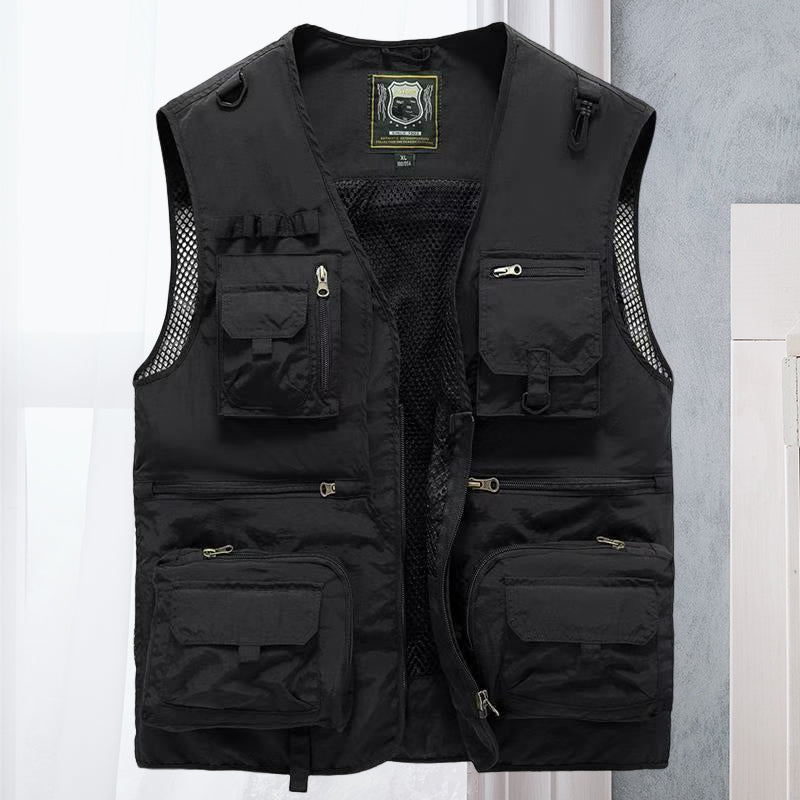 Outdoorvest med flere lommer - Letvægts, åndbar