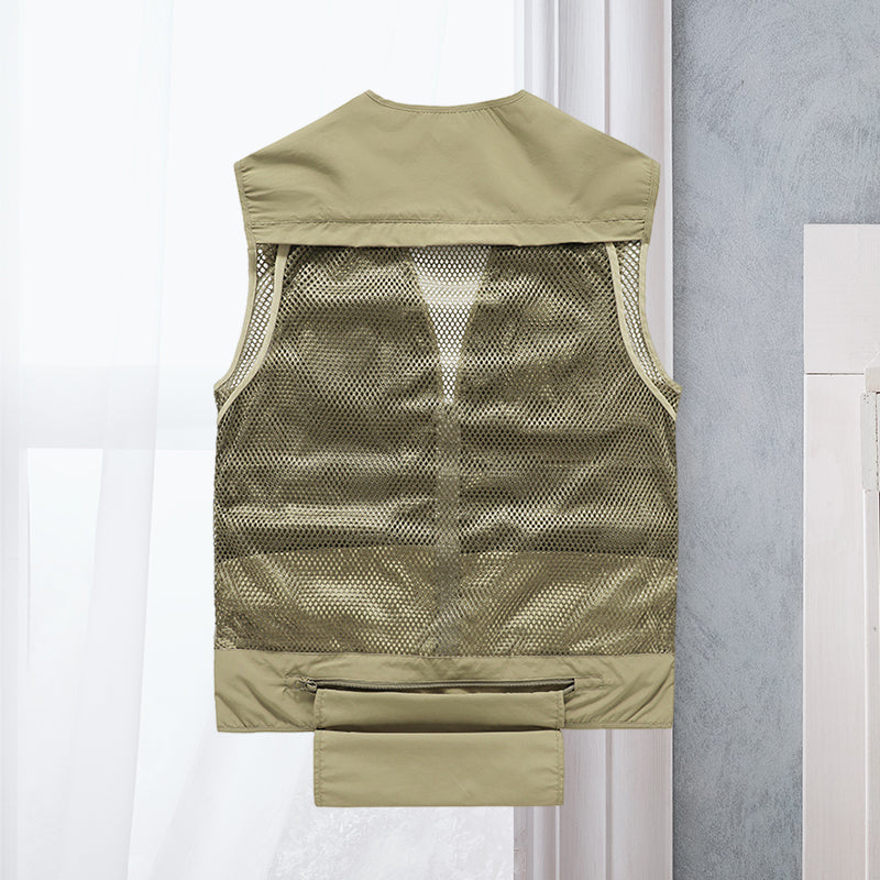 Outdoorvest med flere lommer - Letvægts, åndbar