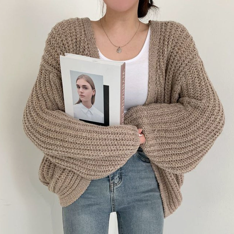 Oversized åben cardigan til damer