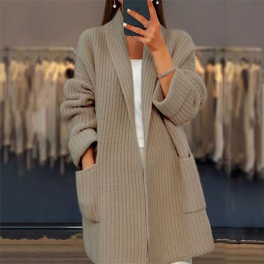 Oversized åbenstående cardigan til damer