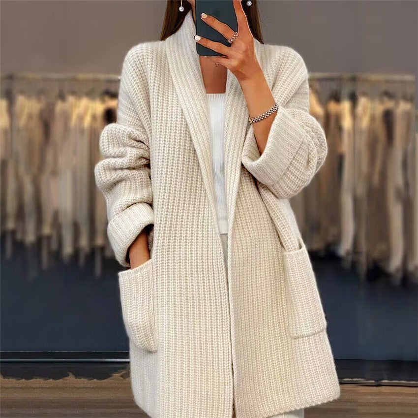Oversized åbenstående cardigan til damer