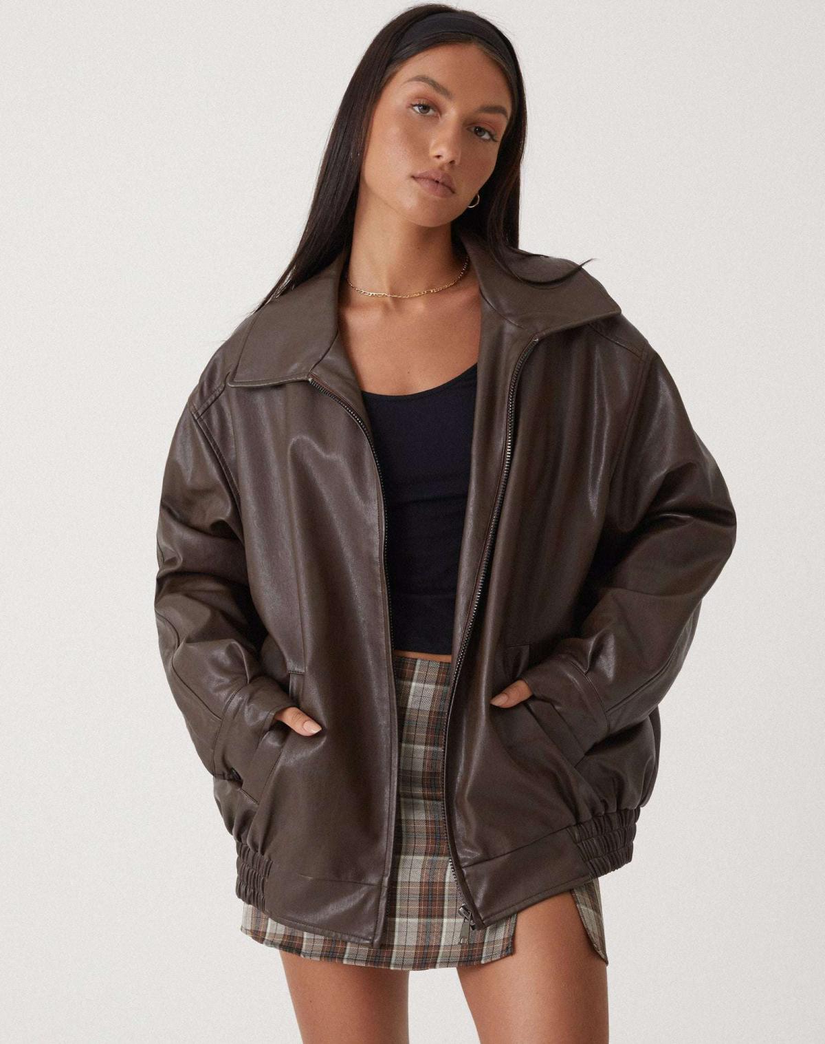 Oversized bomberjakke til damer