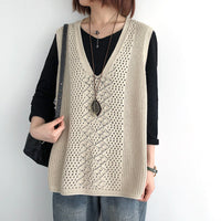 Oversized casual chic strikvest til damer