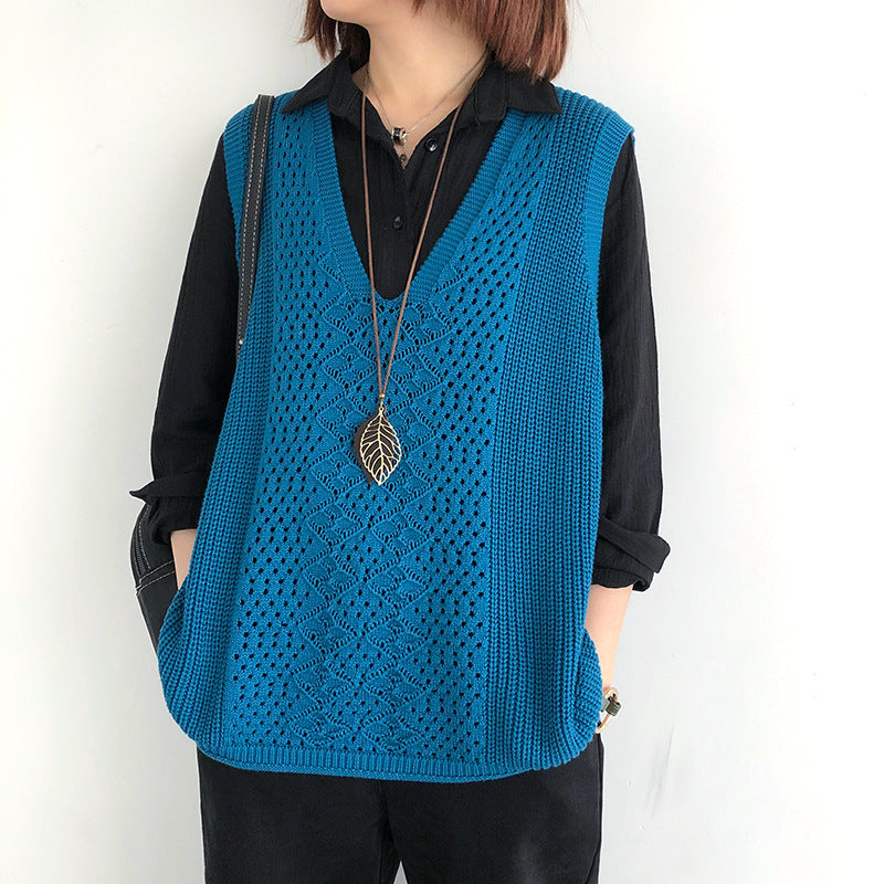 Oversized casual chic strikvest til damer