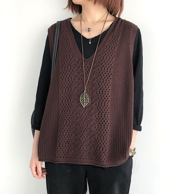 Oversized casual chic strikvest til damer