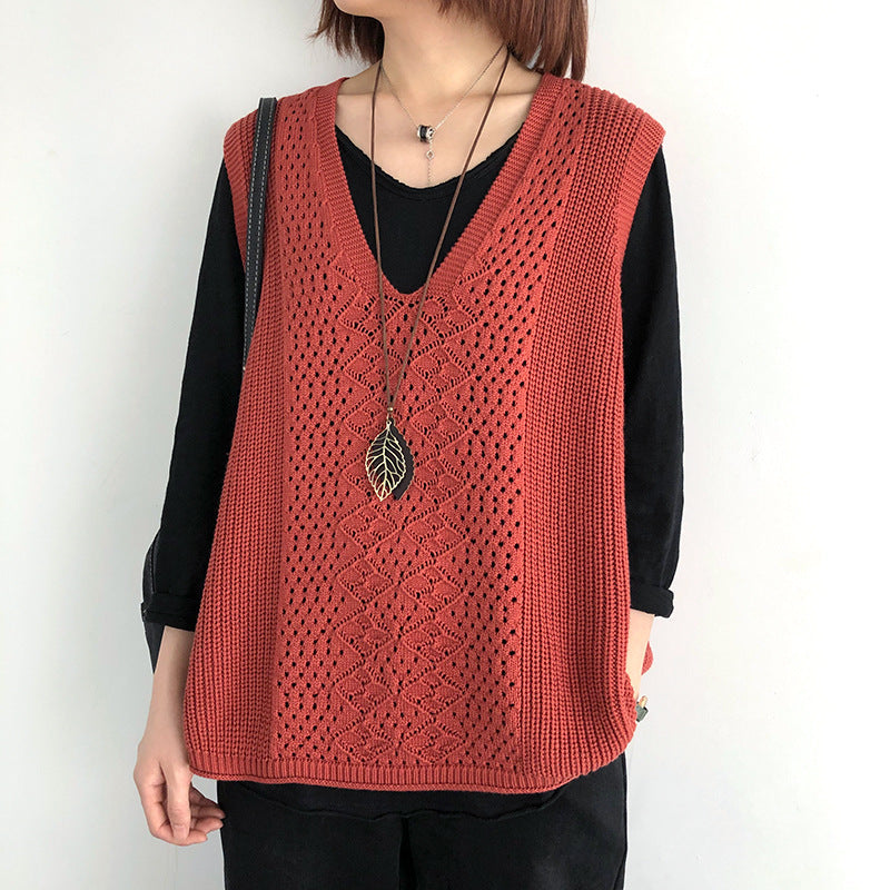 Oversized casual chic strikvest til damer