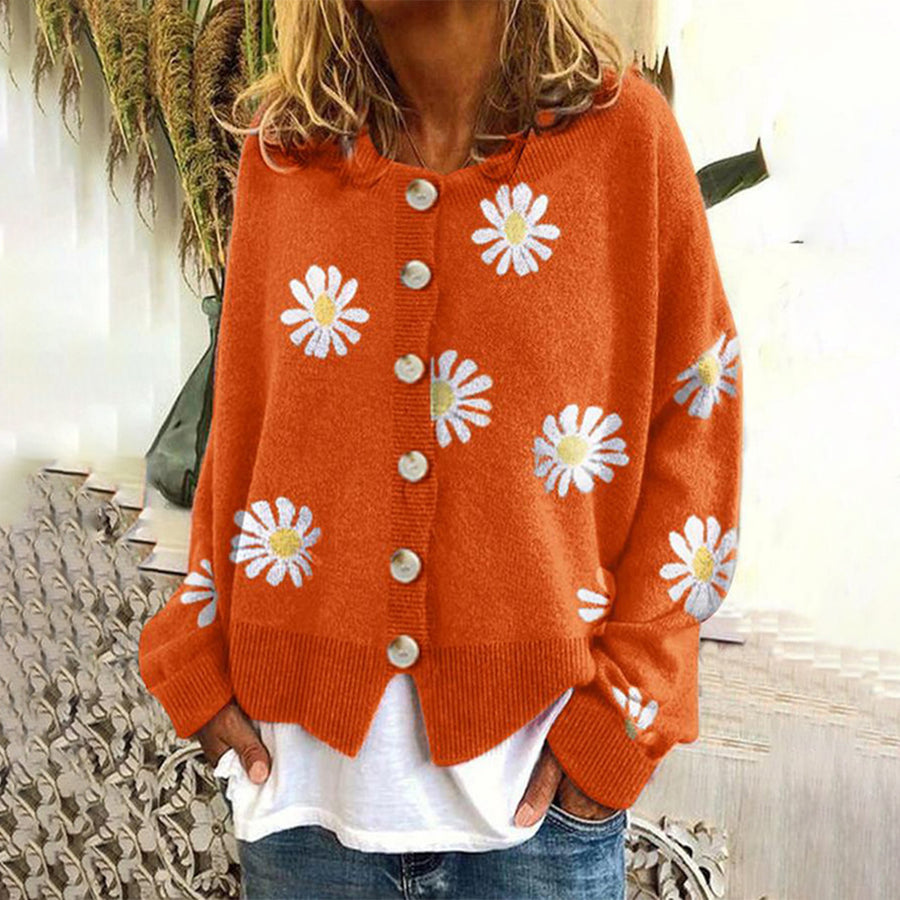 Oversized gennemknappet cardigan til damer