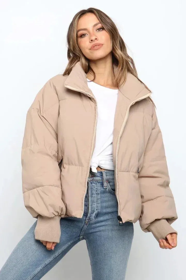 Oversized pufferjakke til damer
