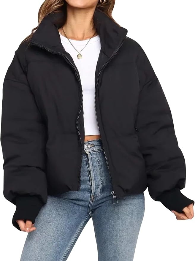 Oversized pufferjakke til damer