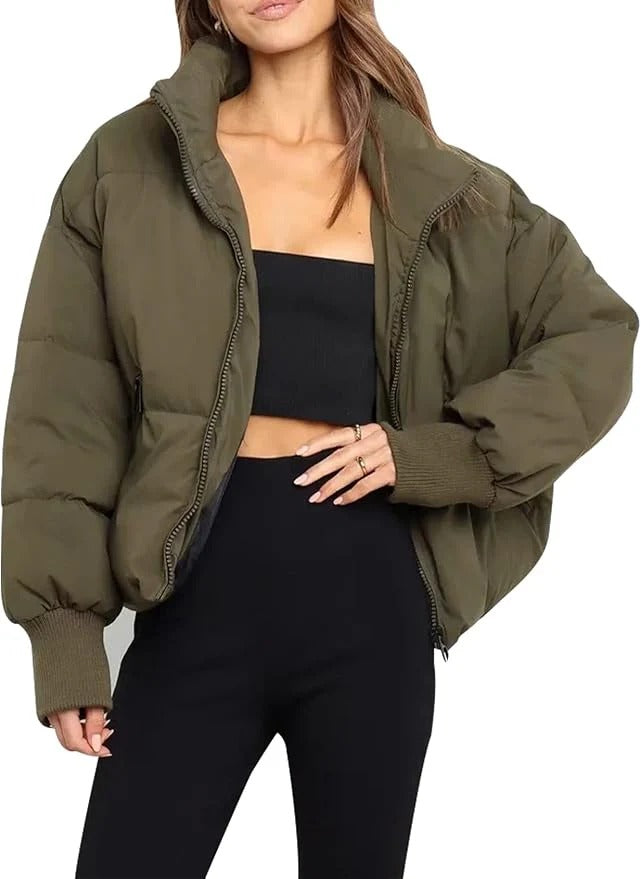 Oversized pufferjakke til damer