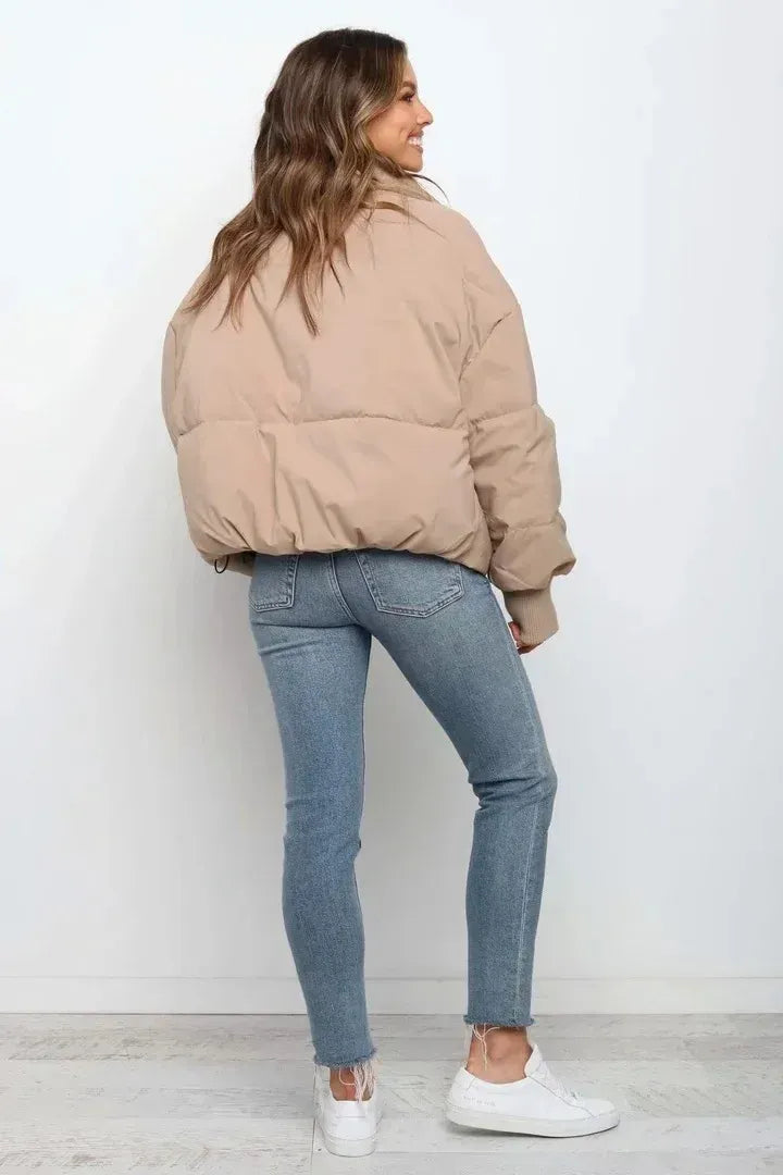 Oversized pufferjakke til damer
