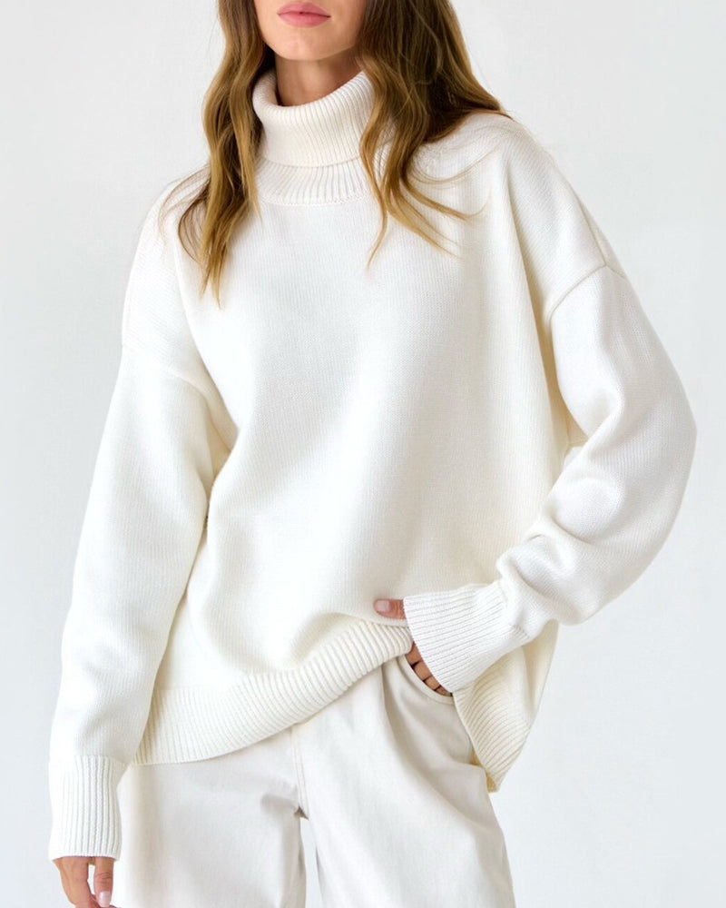 Oversized rullekravestrik til damer