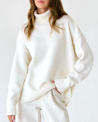 Oversized rullekravestrik til damer
