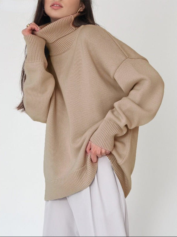 Oversized rullekravestrik til damer