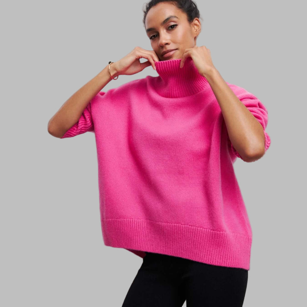 Oversized rullekravestrik til damer