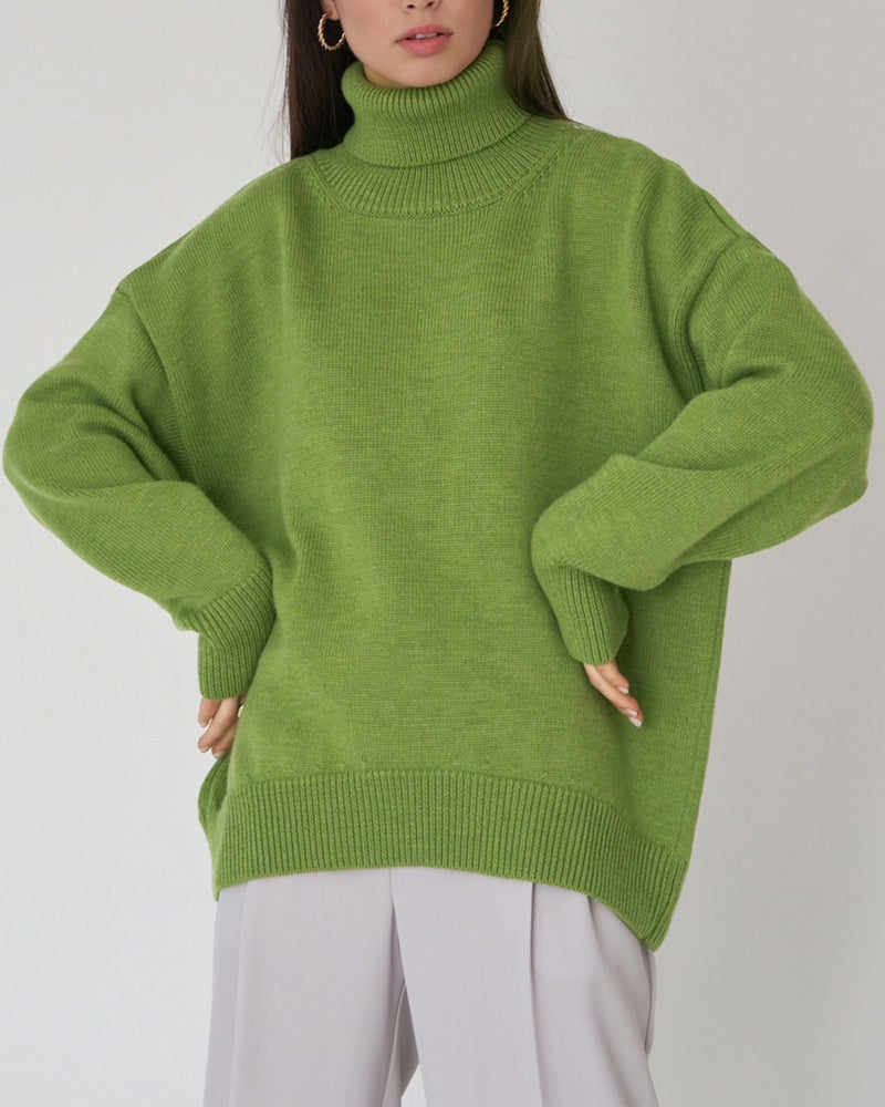 Oversized rullekravestrik til damer