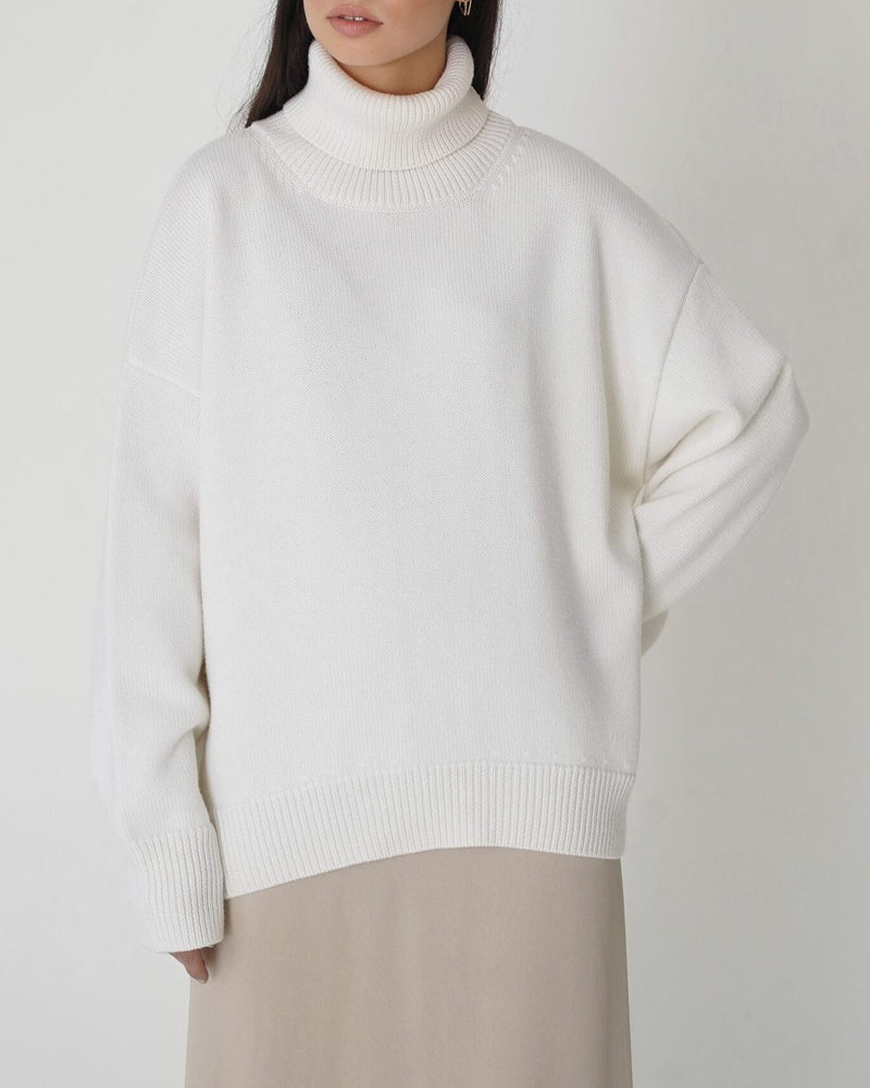 Oversized rullekravestrik til damer