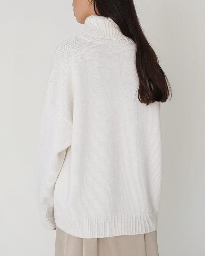 Oversized rullekravestrik til damer