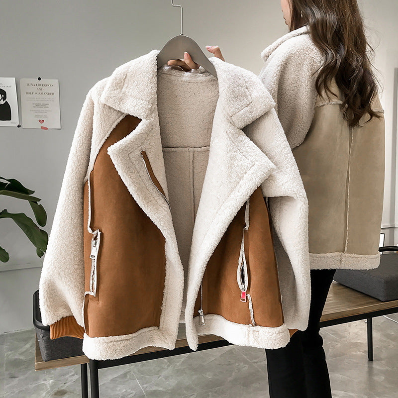 Oversized sherpajakke til damer