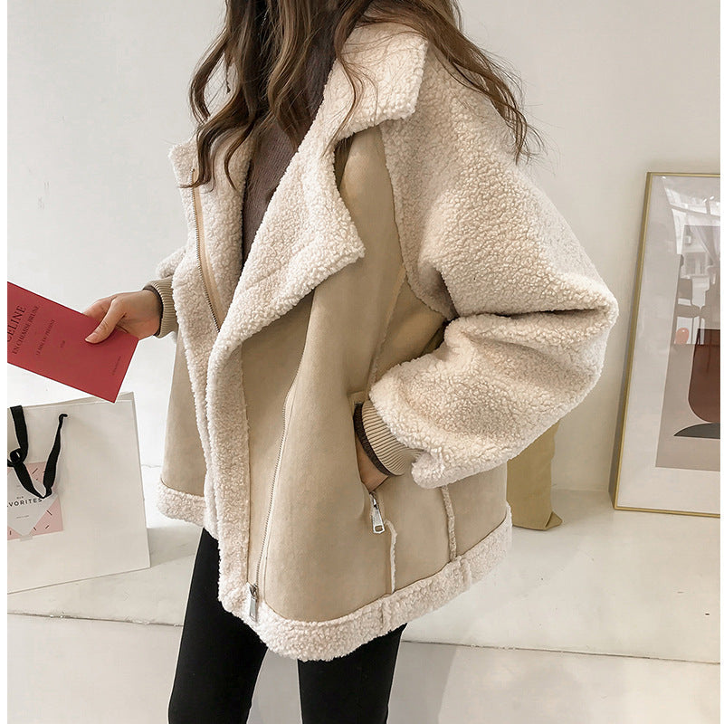 Oversized sherpajakke til damer