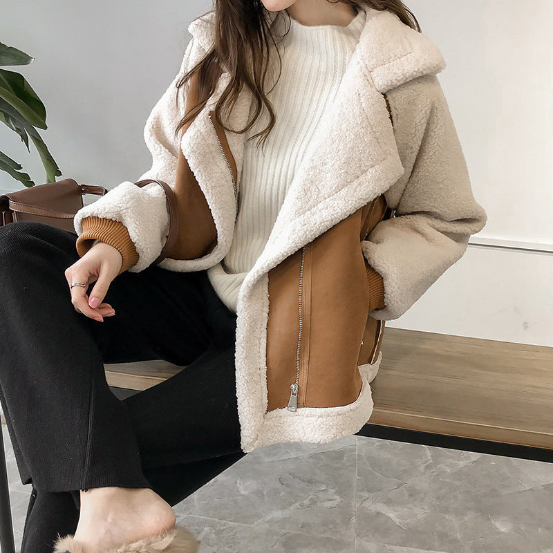 Oversized sherpajakke til damer