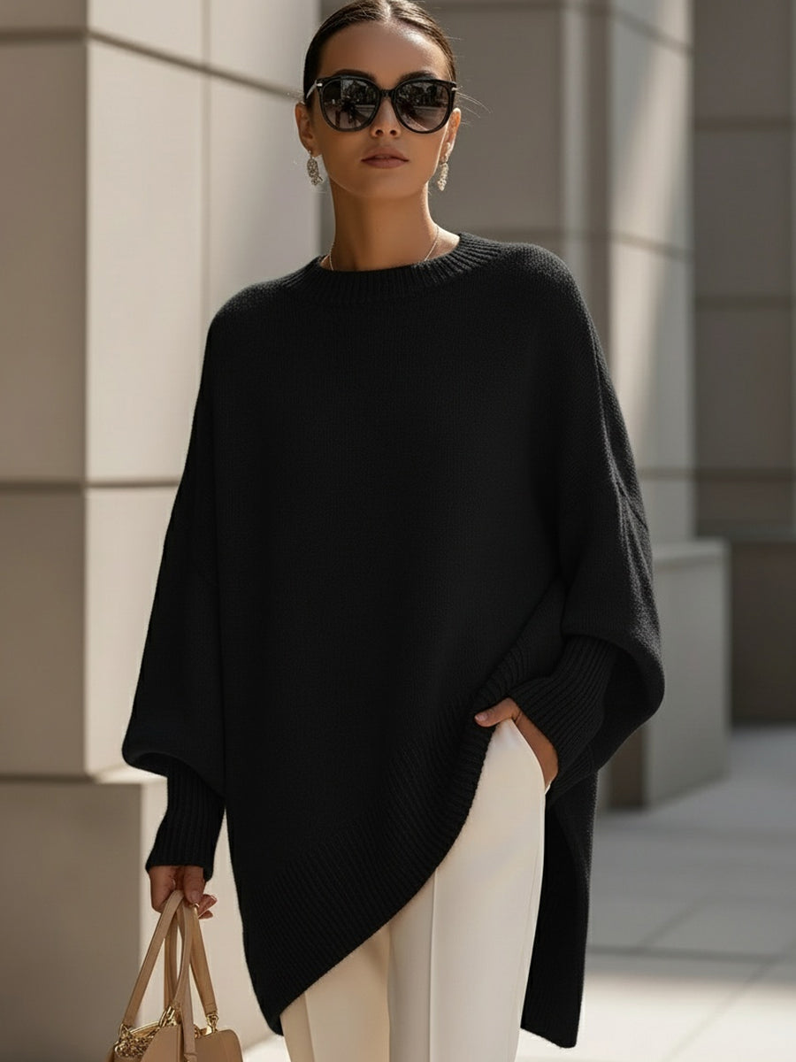 Oversized sweater med flagermusærmer til damer