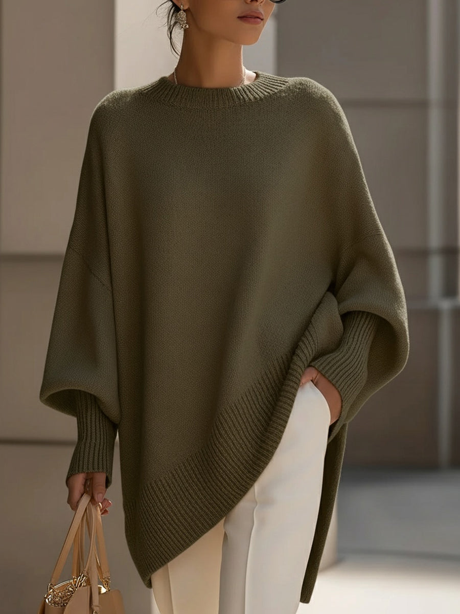 Oversized sweater med flagermusærmer til damer