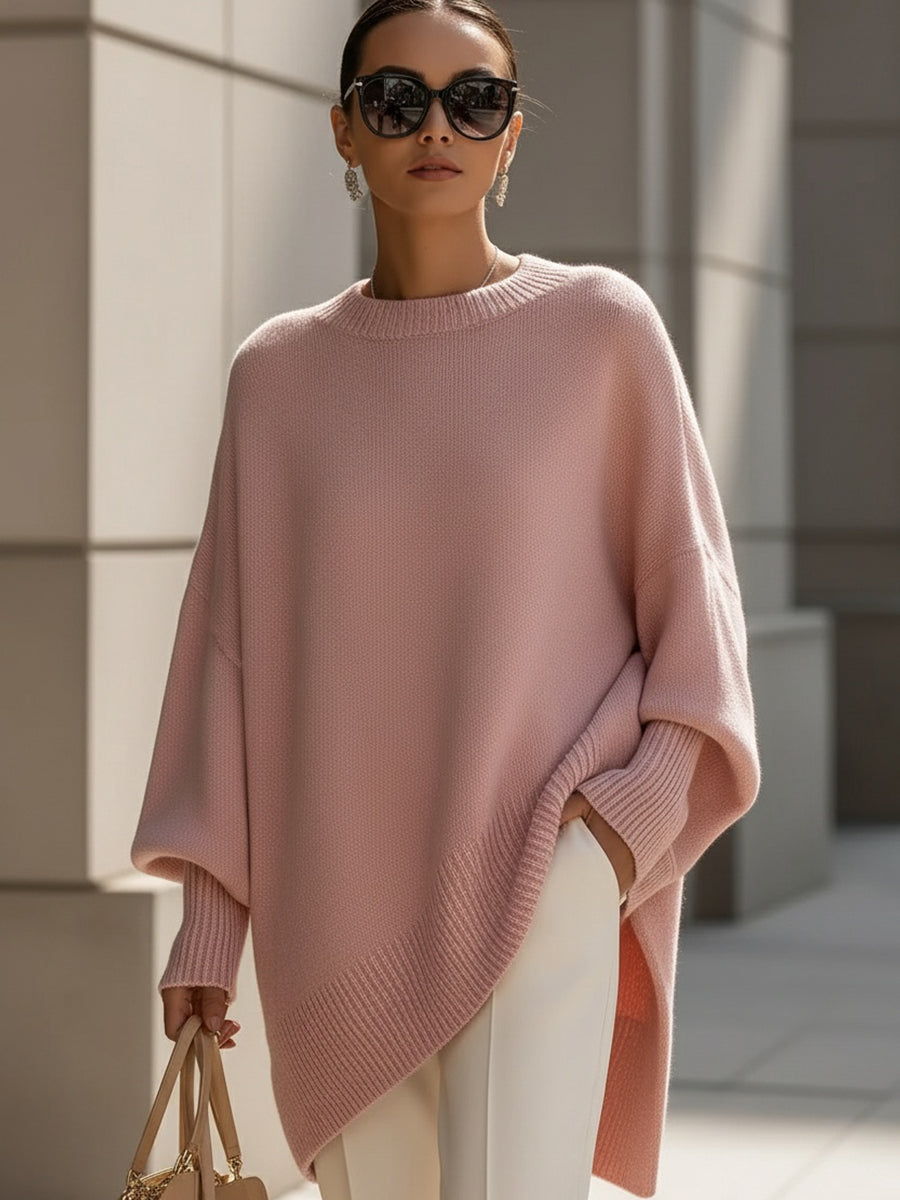 Oversized sweater med flagermusærmer til damer