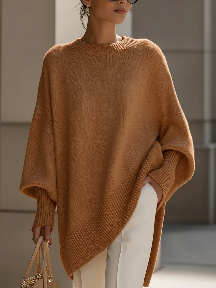 Oversized sweater med flagermusærmer til damer