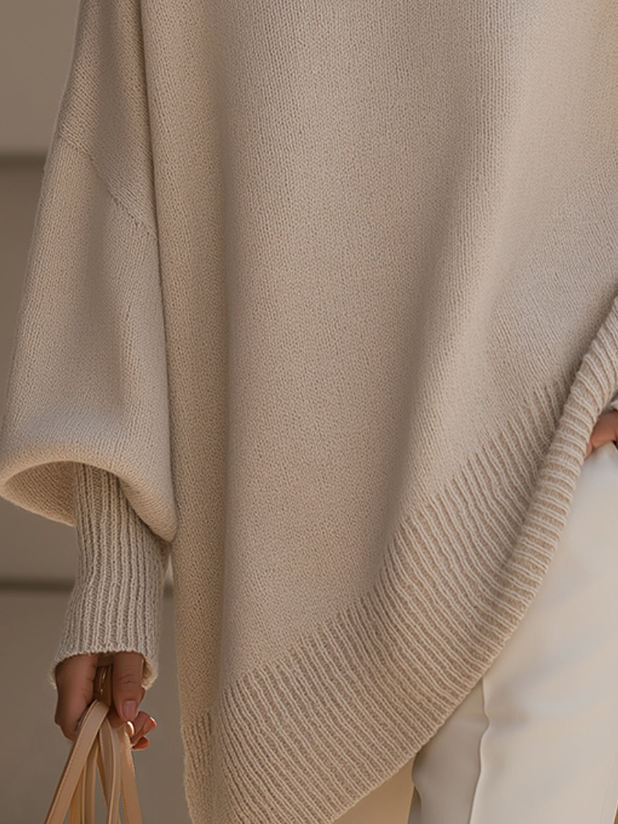Oversized sweater med flagermusærmer til damer