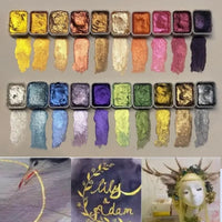 Perlemorspigmentpulversæt - 20 kunstakvarelnuancer