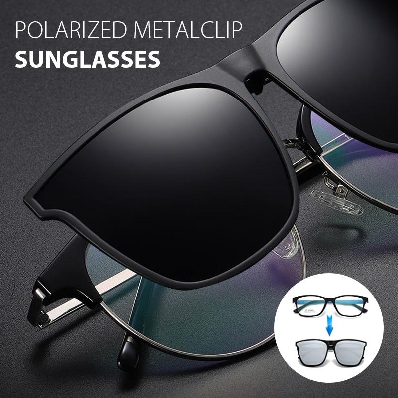 Polariserede opklappelige clip-on solbriller