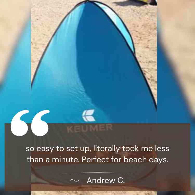 Pop-up-strandtelt til familien med UV- og vindbeskyttelse