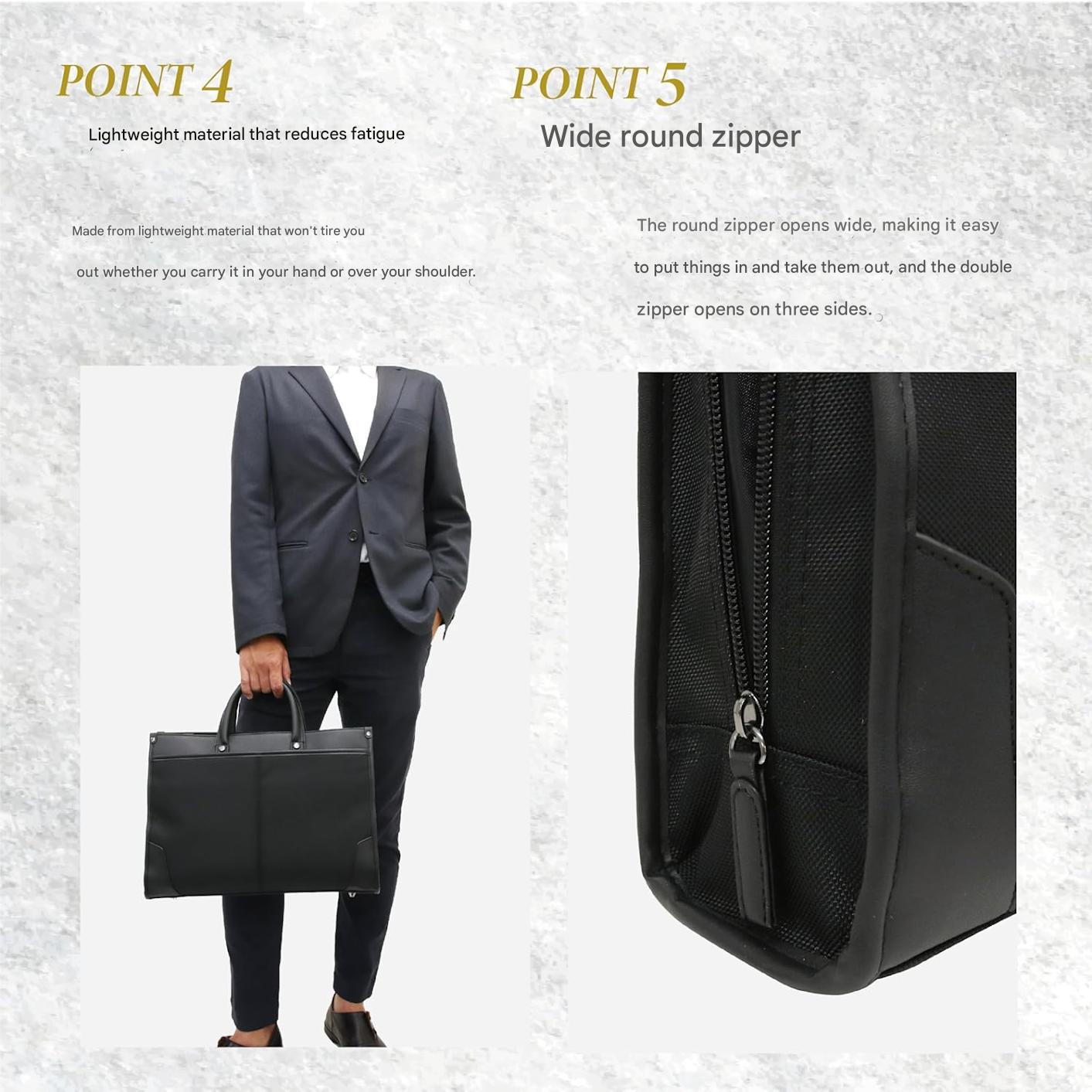 Professionel 2-vejs business-aktetaske med organiseret opbevaring