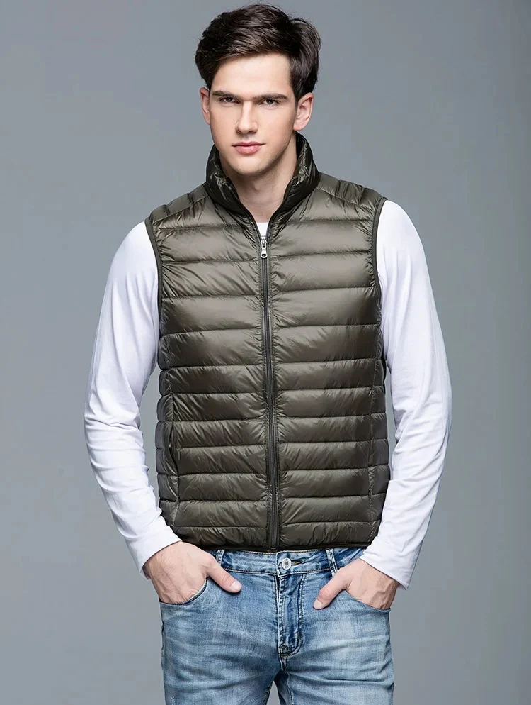 Quiltet herrebodywarmer med minimalistisk design