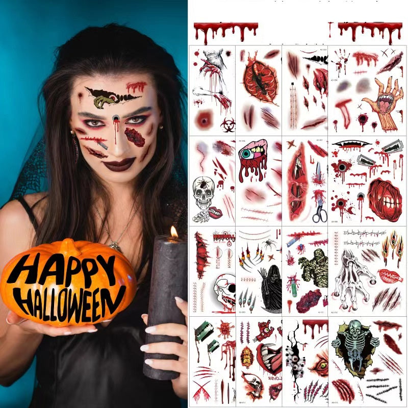 Realistiske halloween-horrortatoveringer - Fuldend din halloween-makeup!