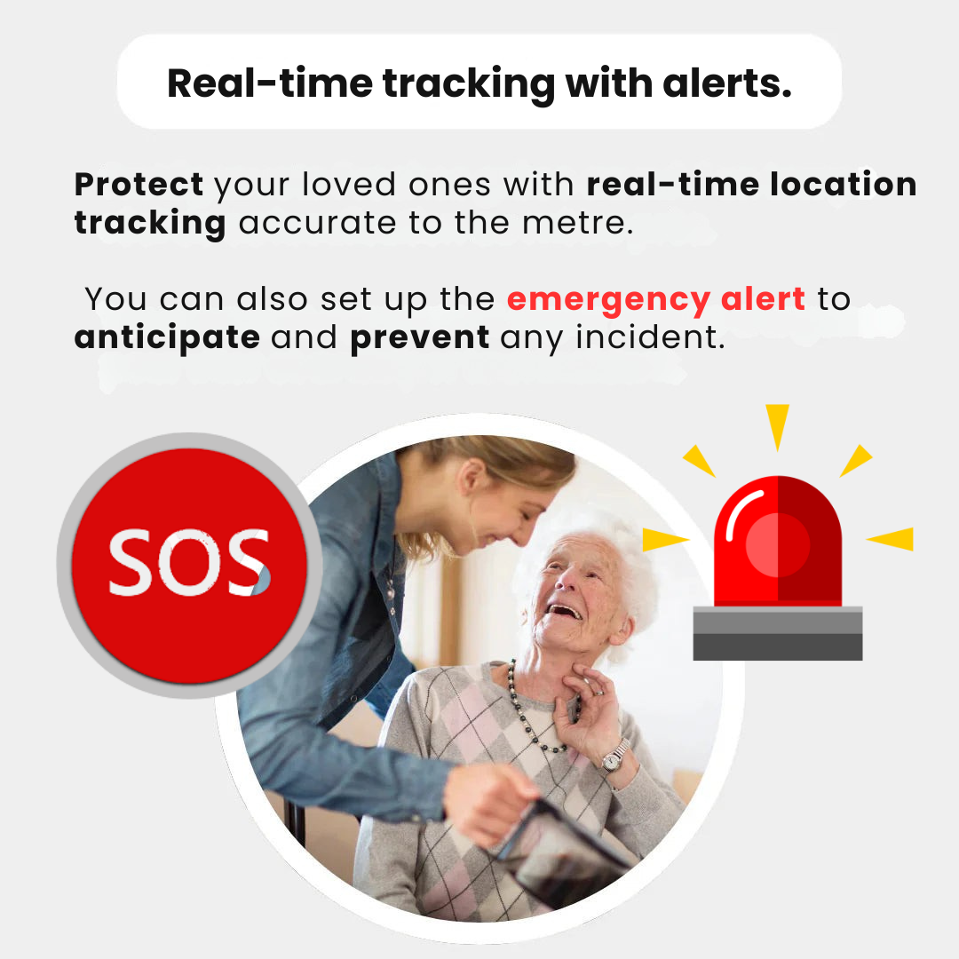 Realtids GPS-tracker til seniorer med vandtæt sporing og uden gebyrer