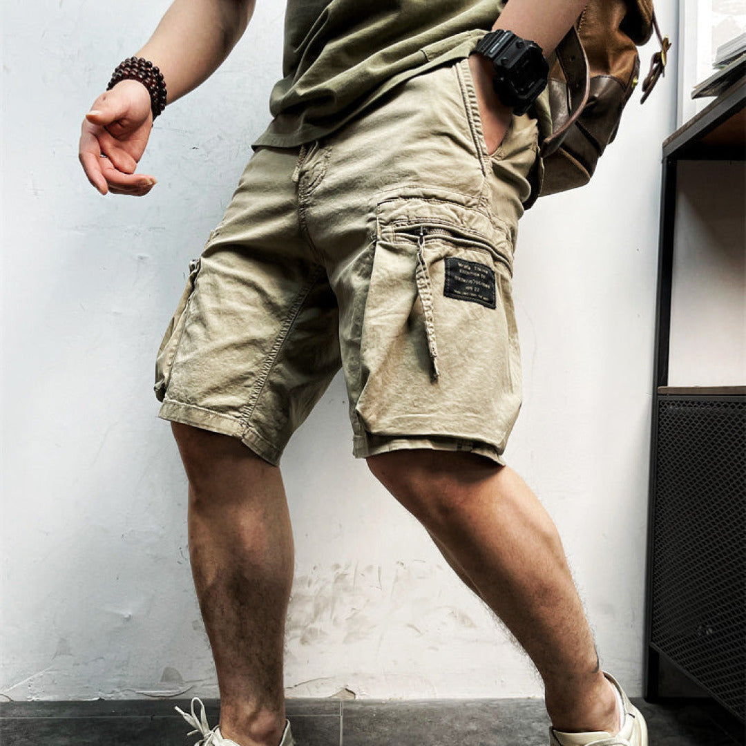 Relaxed fit cargoshorts til mænd
