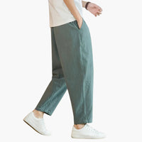 Relaxed fit cropped herrebukser