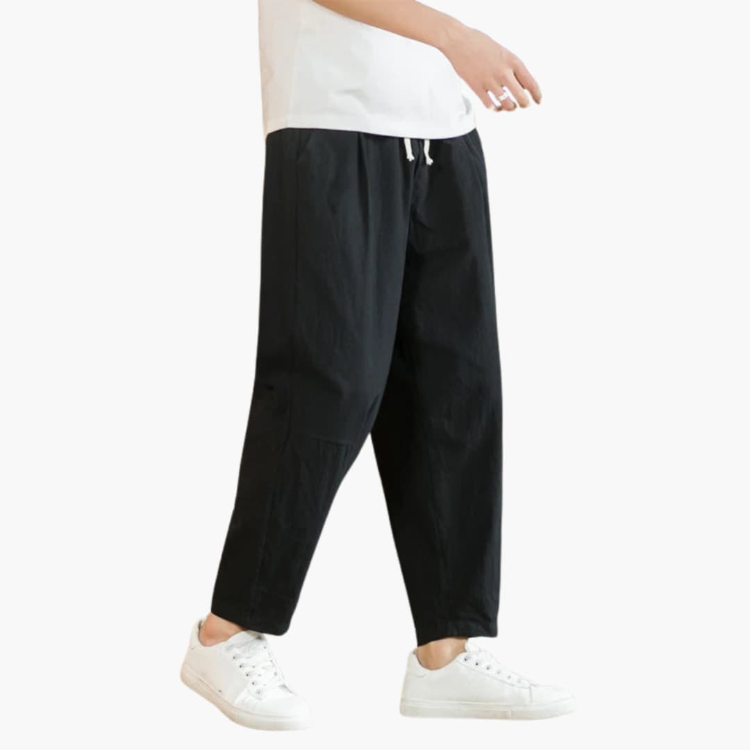 Relaxed fit cropped herrebukser