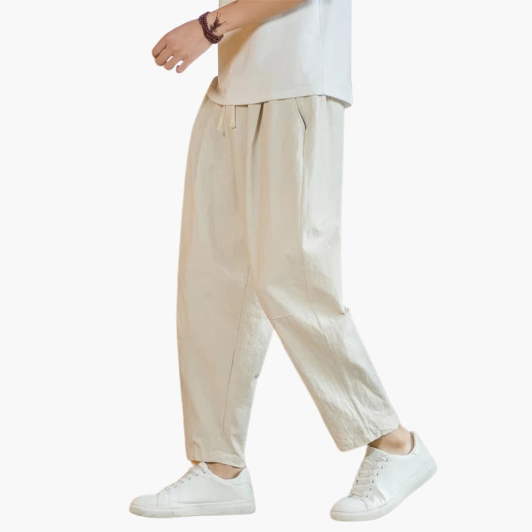Relaxed fit cropped herrebukser
