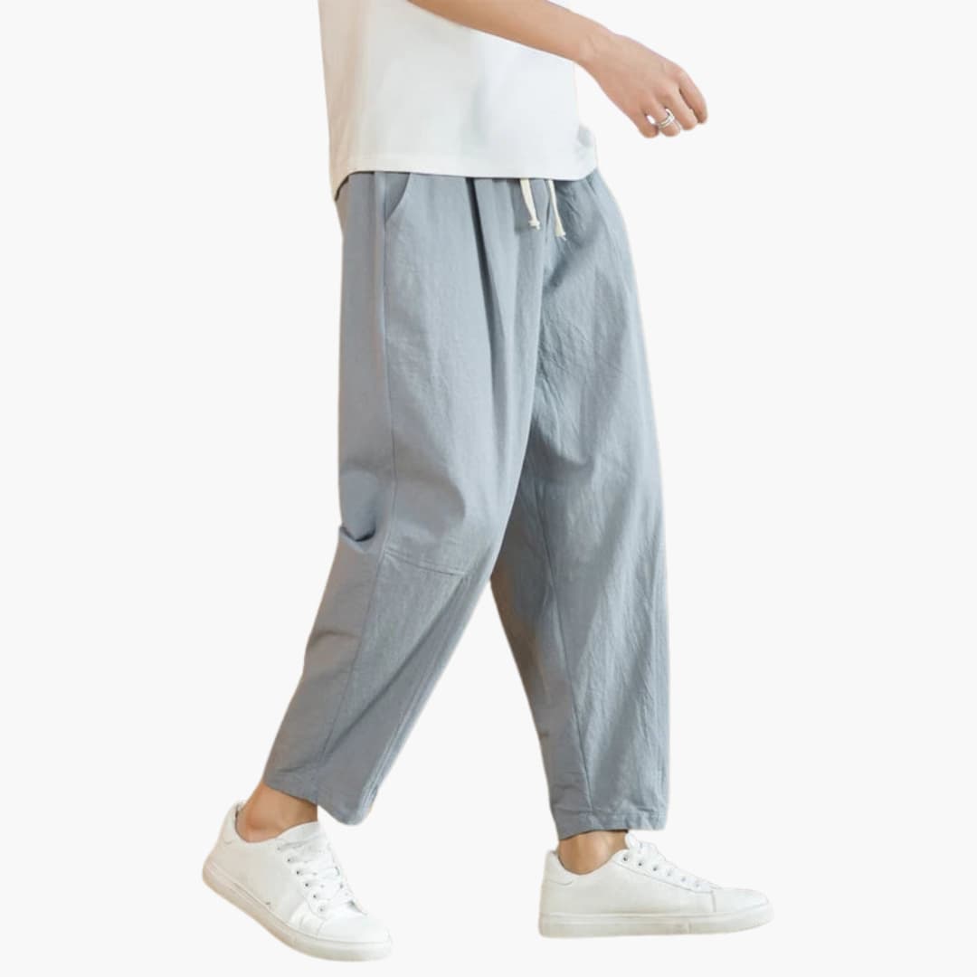 Relaxed fit cropped herrebukser