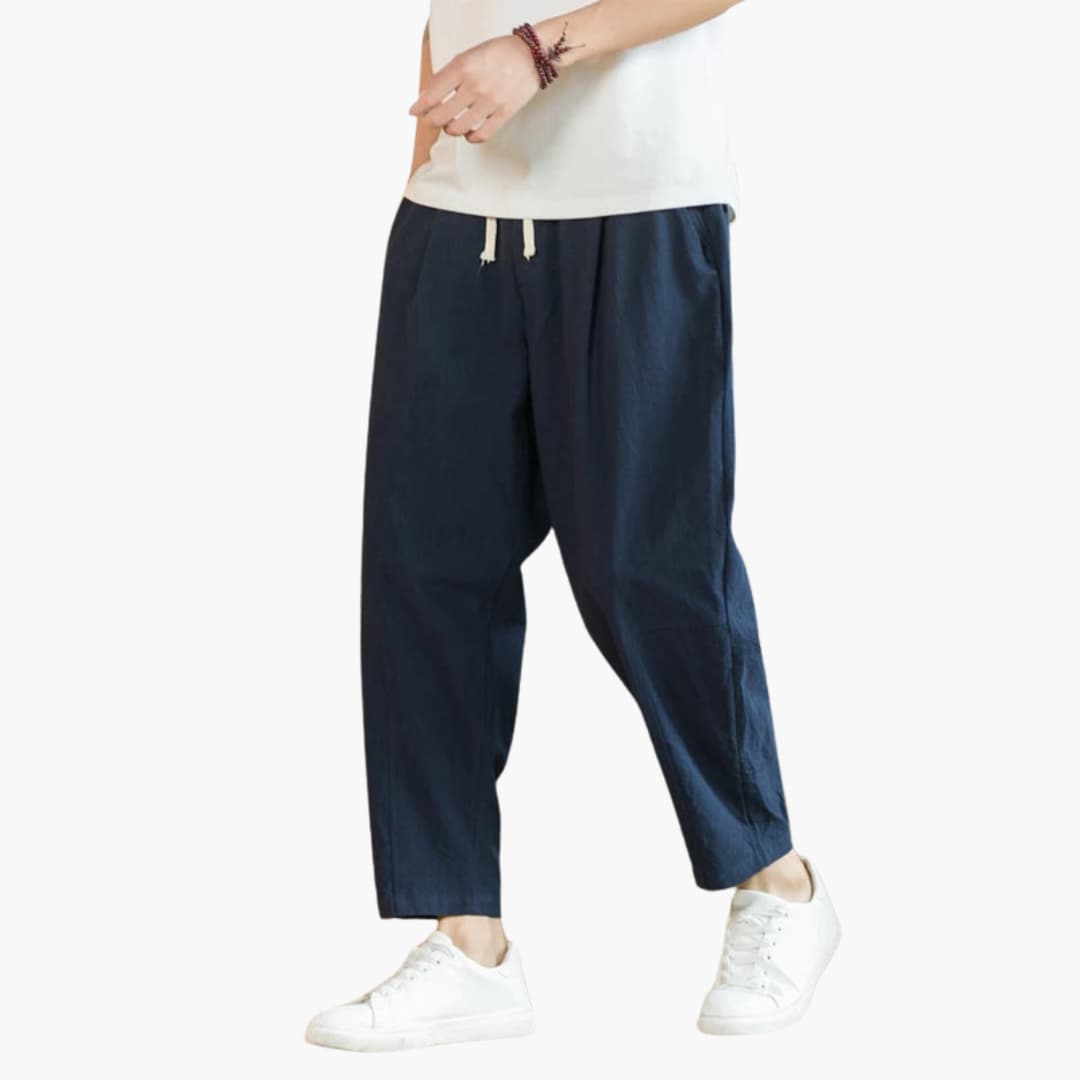 Relaxed fit cropped herrebukser